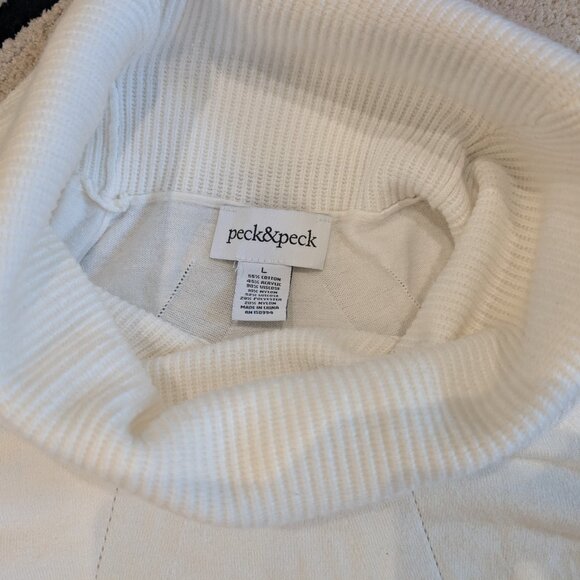Peck&Peck White Sweater size L soft cowl neck - Picture 4 of 4